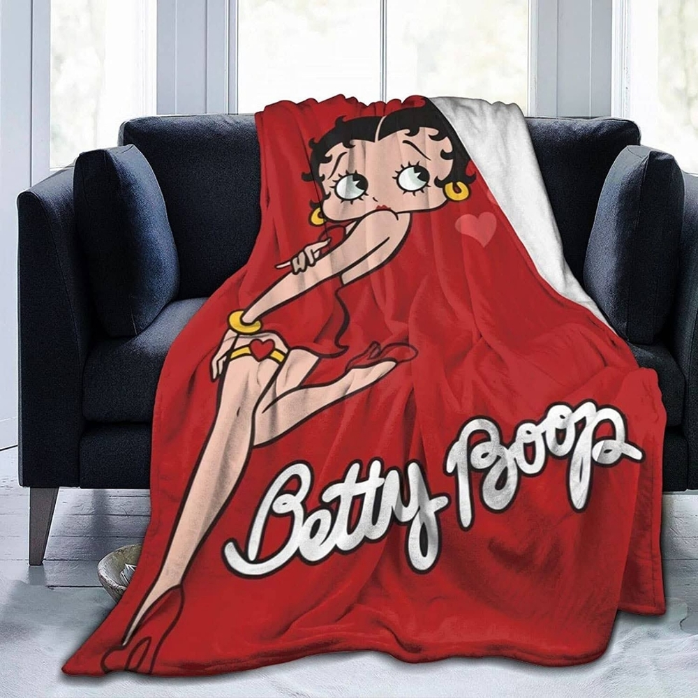 60"×50"Red Betty Boop Blanket
